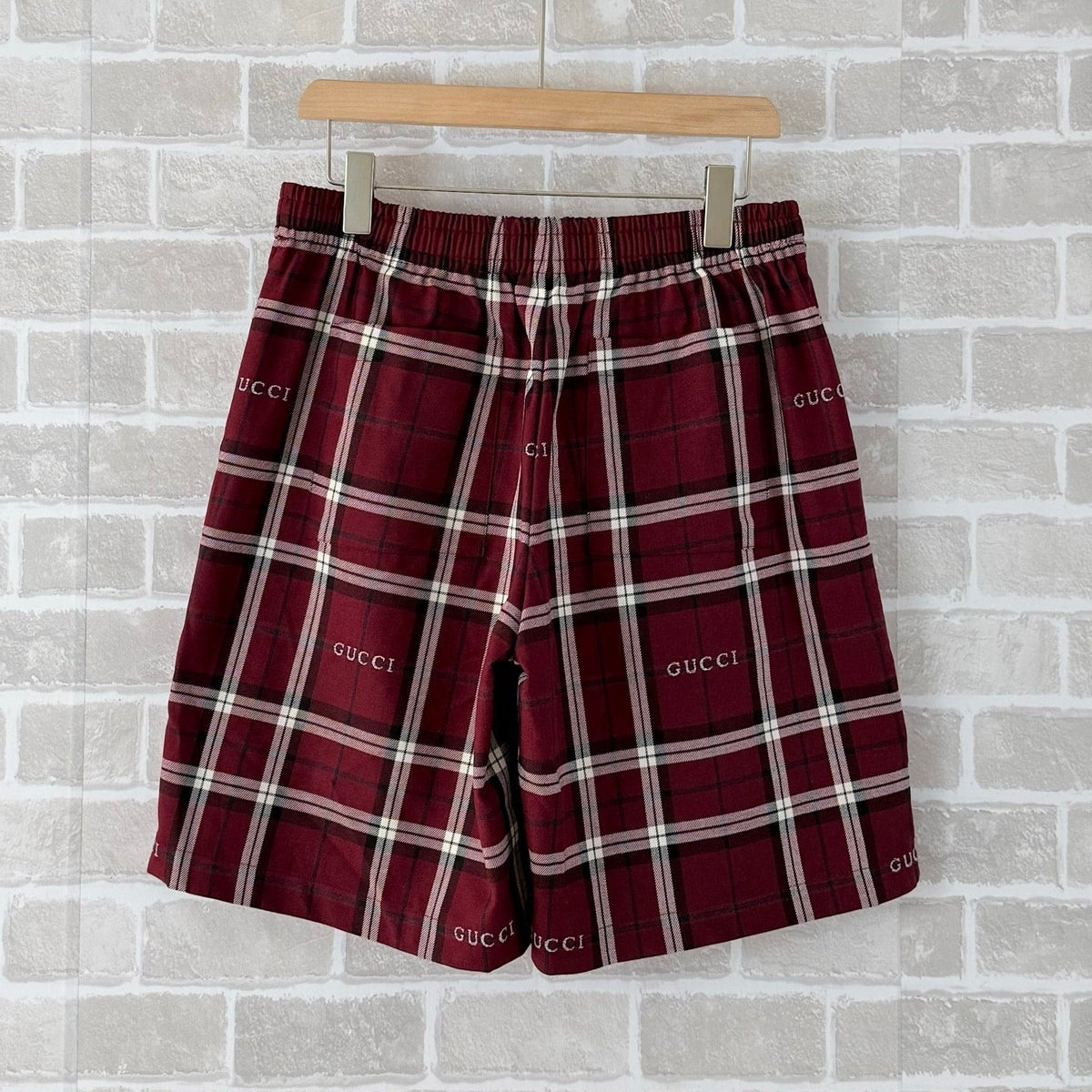 Navy Cotton Check Drawstring - Men's