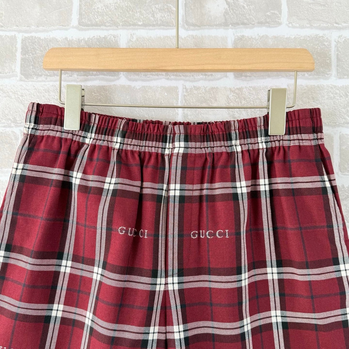 Navy Cotton Check Drawstring - Men's