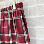 Navy Cotton Check Drawstring - Men's