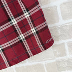 Navy Cotton Check Drawstring - Men's