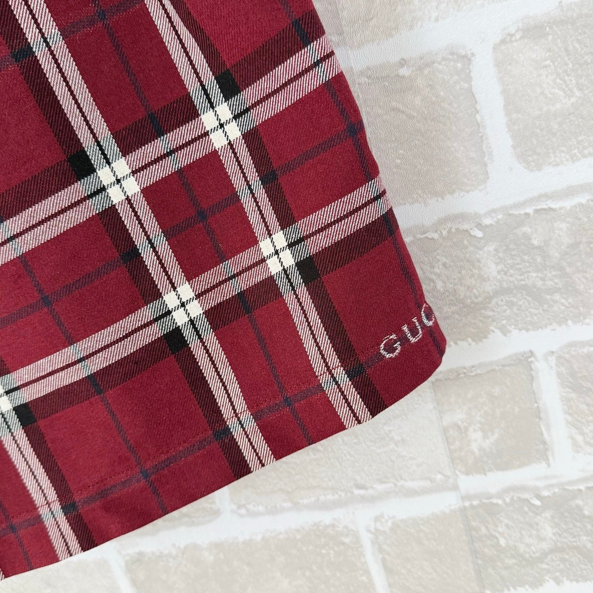 Navy Cotton Check Drawstring - Men's