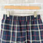Navy Cotton Check Drawstring - Men's