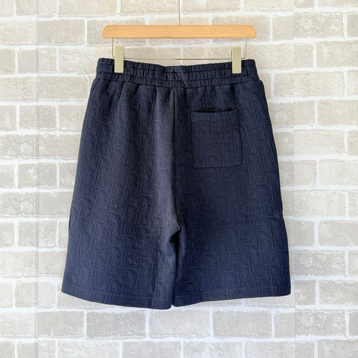 Navy Cotton Textured Drawstring - Men's
