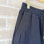Navy Cotton Textured Drawstring - Men's