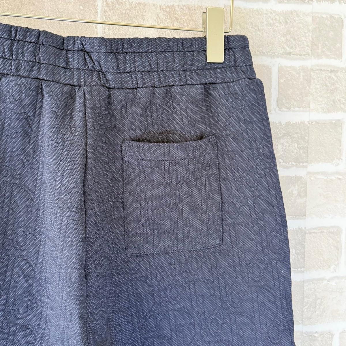 Navy Cotton Textured Drawstring - Men's