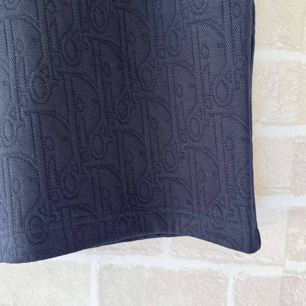 Navy Cotton Textured Drawstring - Men's