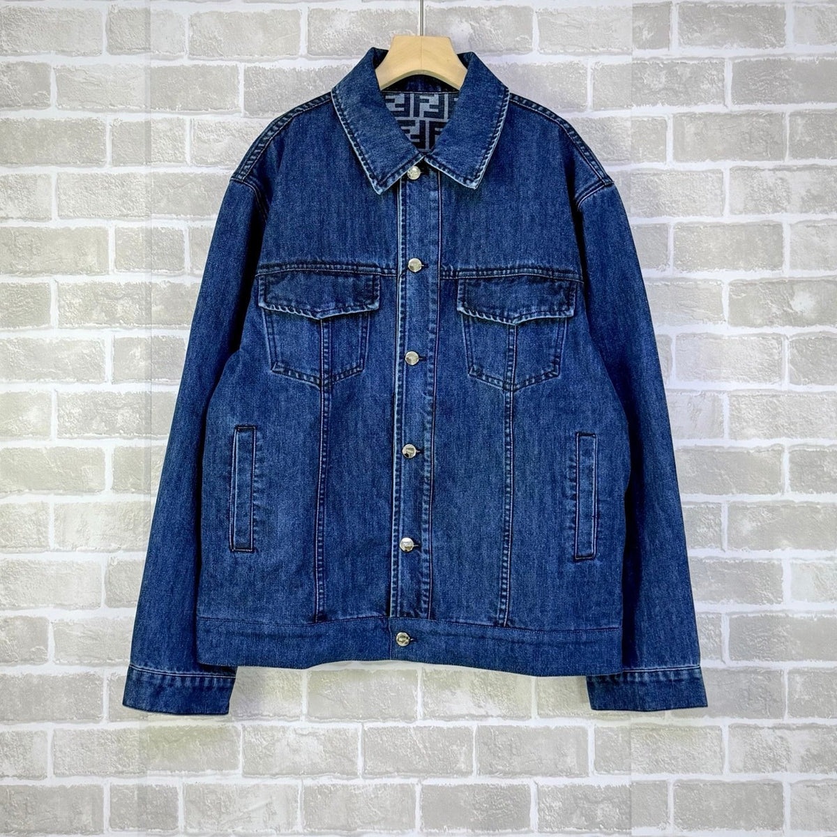 Blue Denim Washed Trucker - Men's