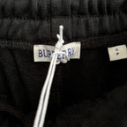 Black Cotton Check Panel Drawstring - Men's