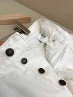 White Denim Plain Straight - Women's