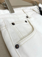 White Denim Plain Straight - Women's