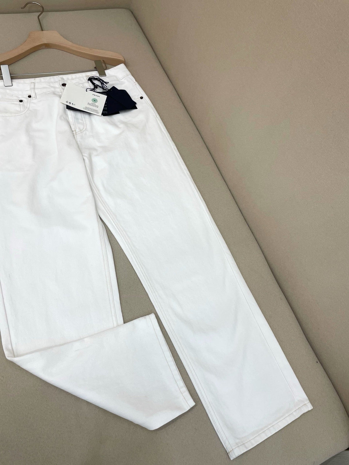 White Denim Plain Straight - Women's