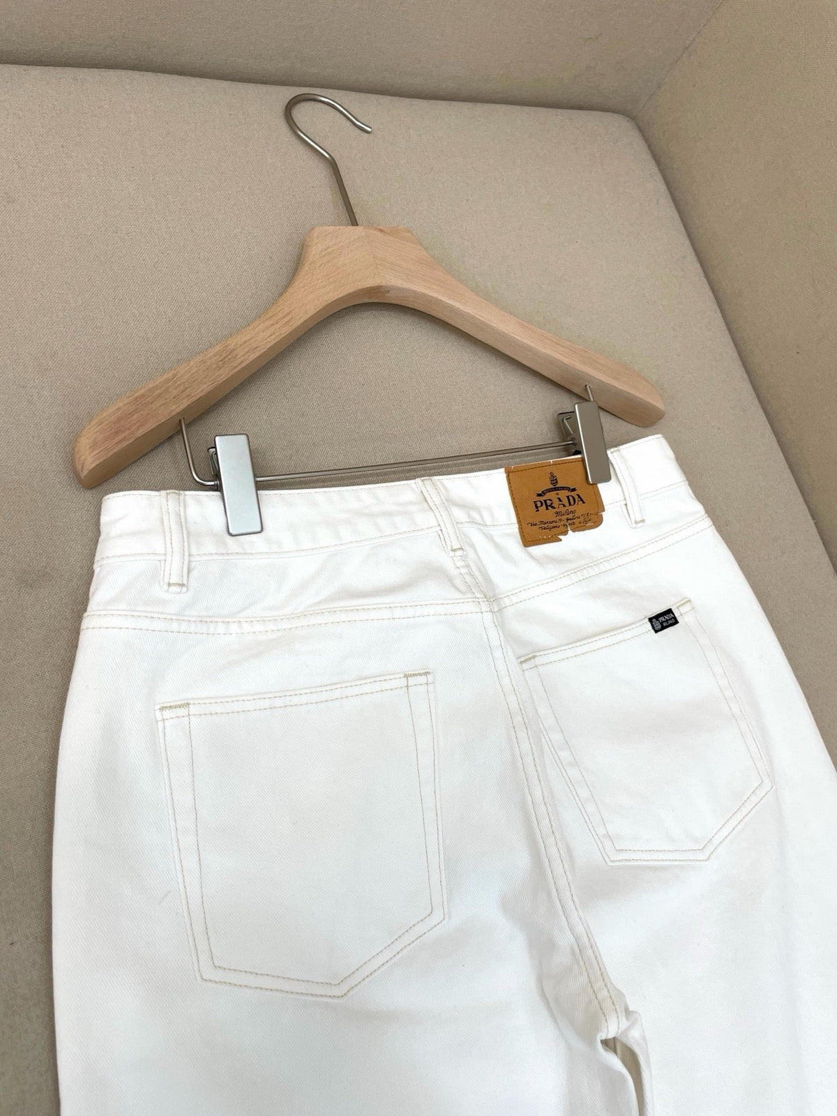 White Denim Plain Straight - Women's