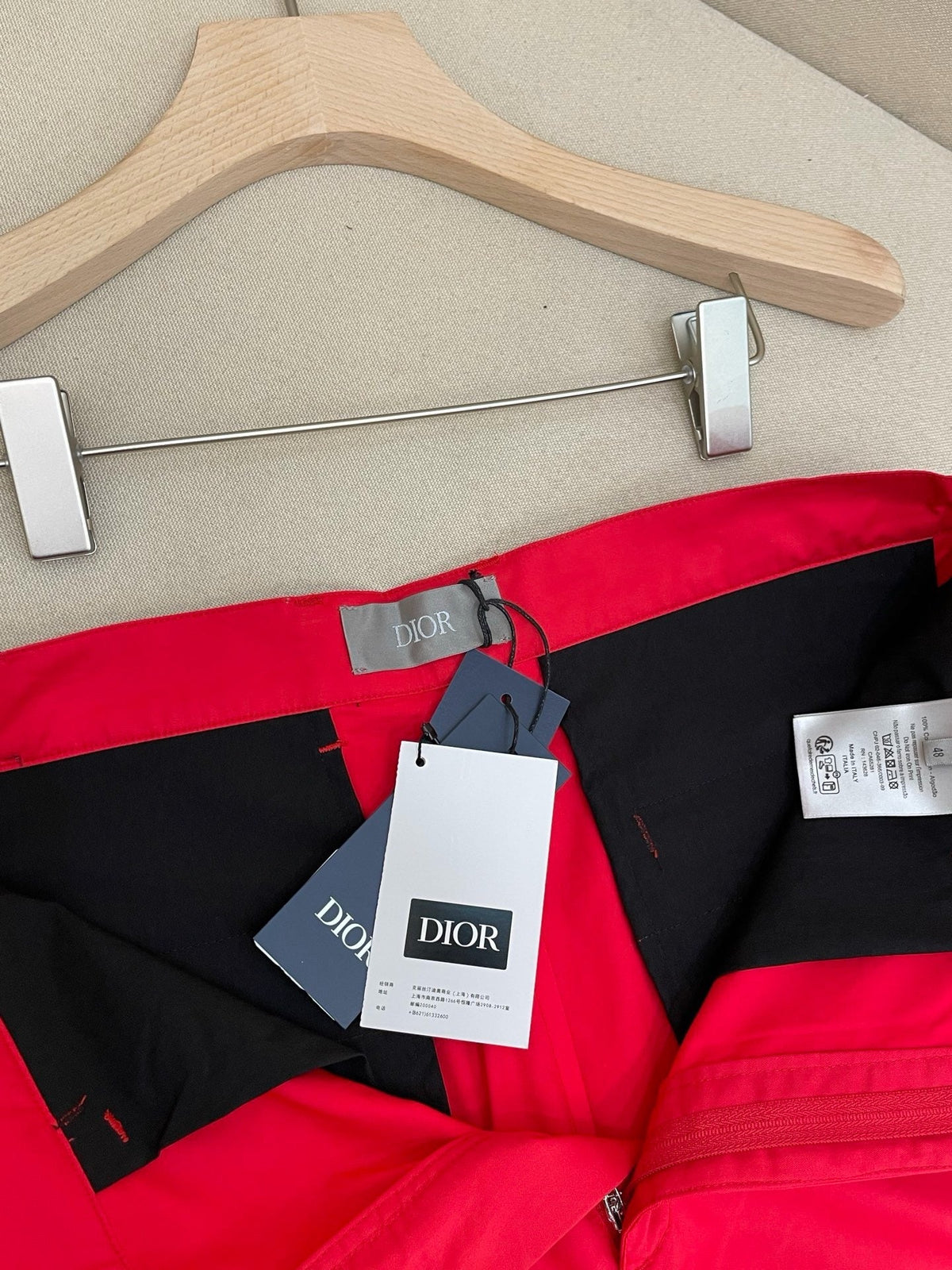 Red Nylon Plain Swim - Men's