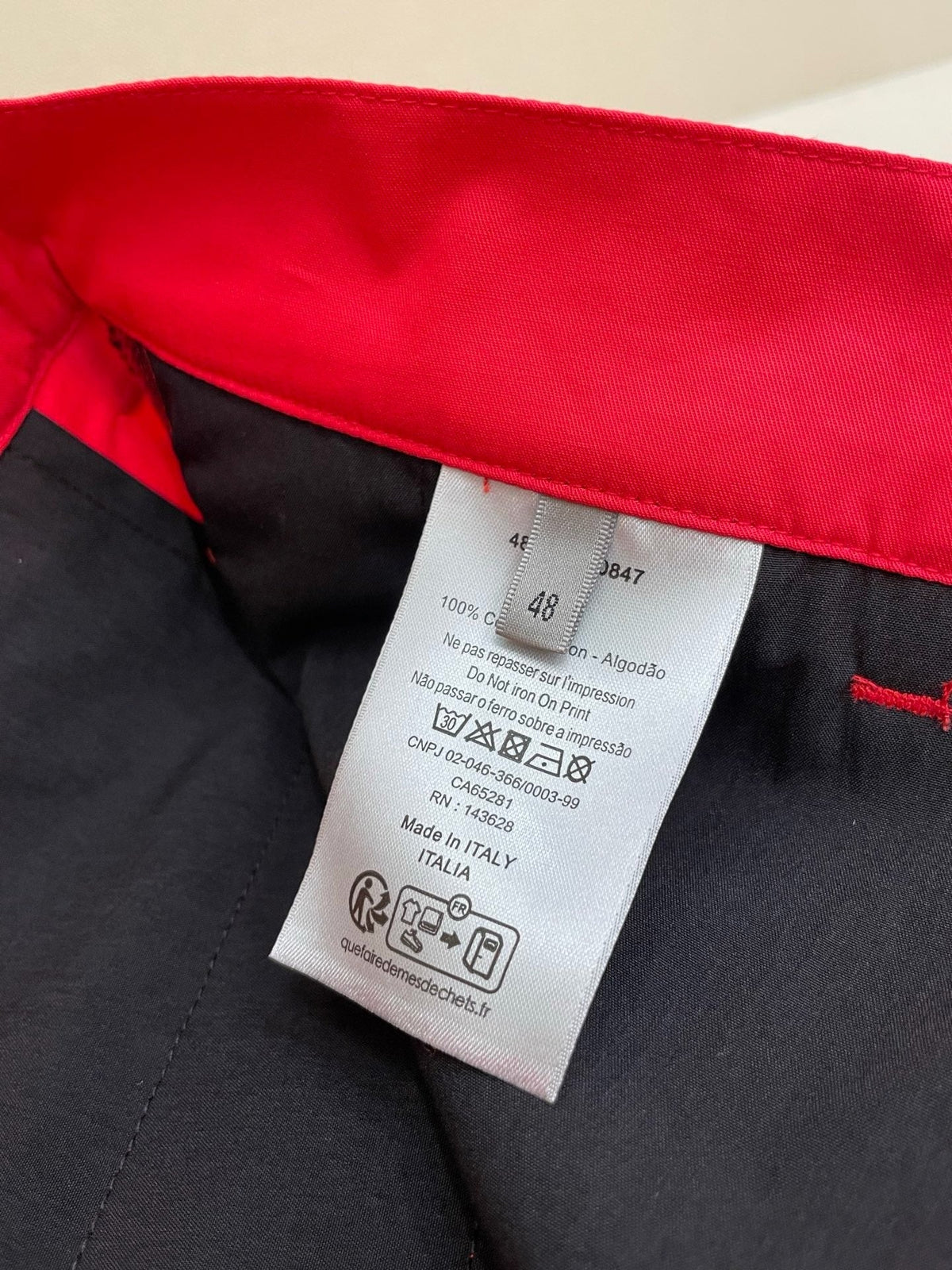 Red Nylon Plain Swim - Men's
