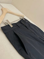 Black Cotton Plain Straight - Men's