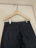 Black Cotton Plain Straight - Men's
