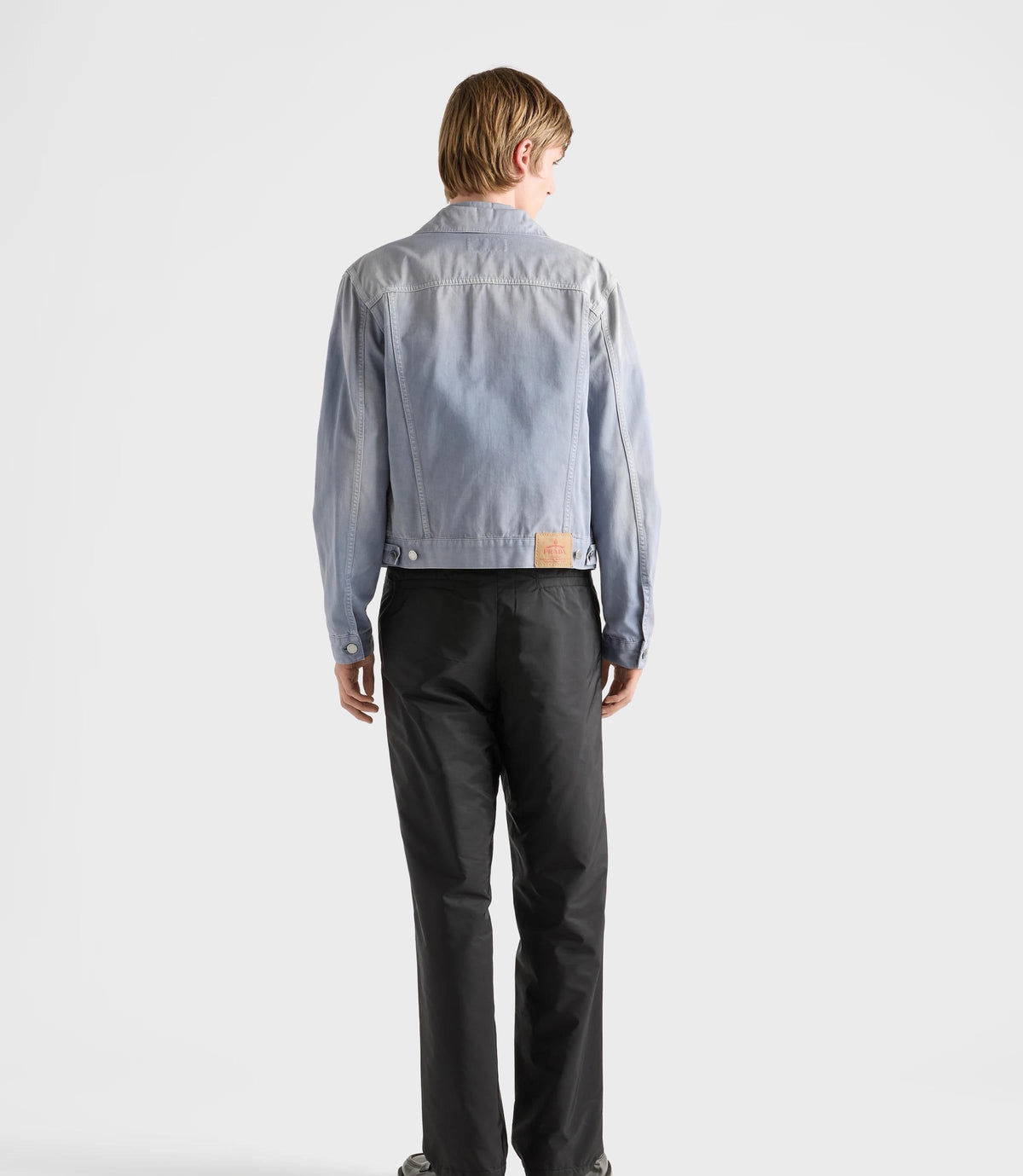 Black Cotton Plain Straight - Men's