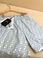 Blue Nylon Monogram Print Swim - Men's