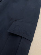 Navy Cotton Plain Cargo - Men's