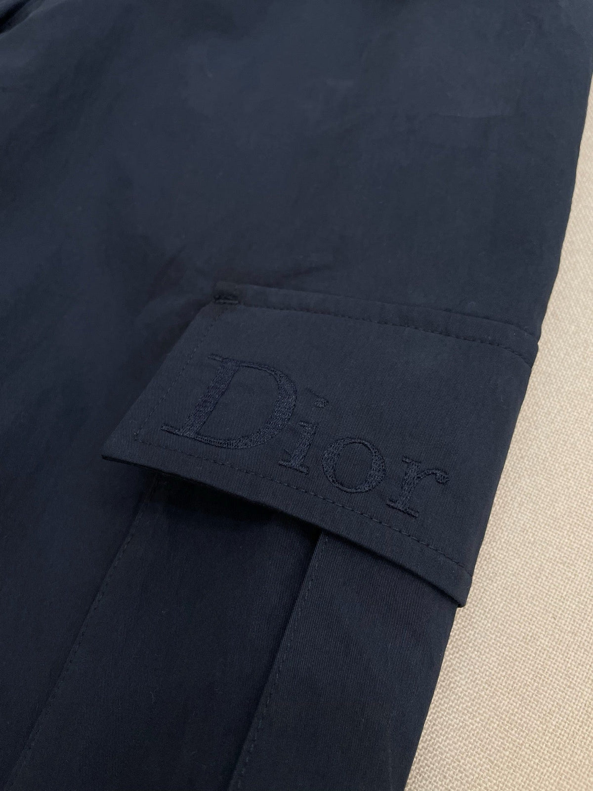 Navy Cotton Plain Cargo - Men's