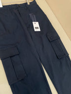 Navy Cotton Plain Cargo - Men's