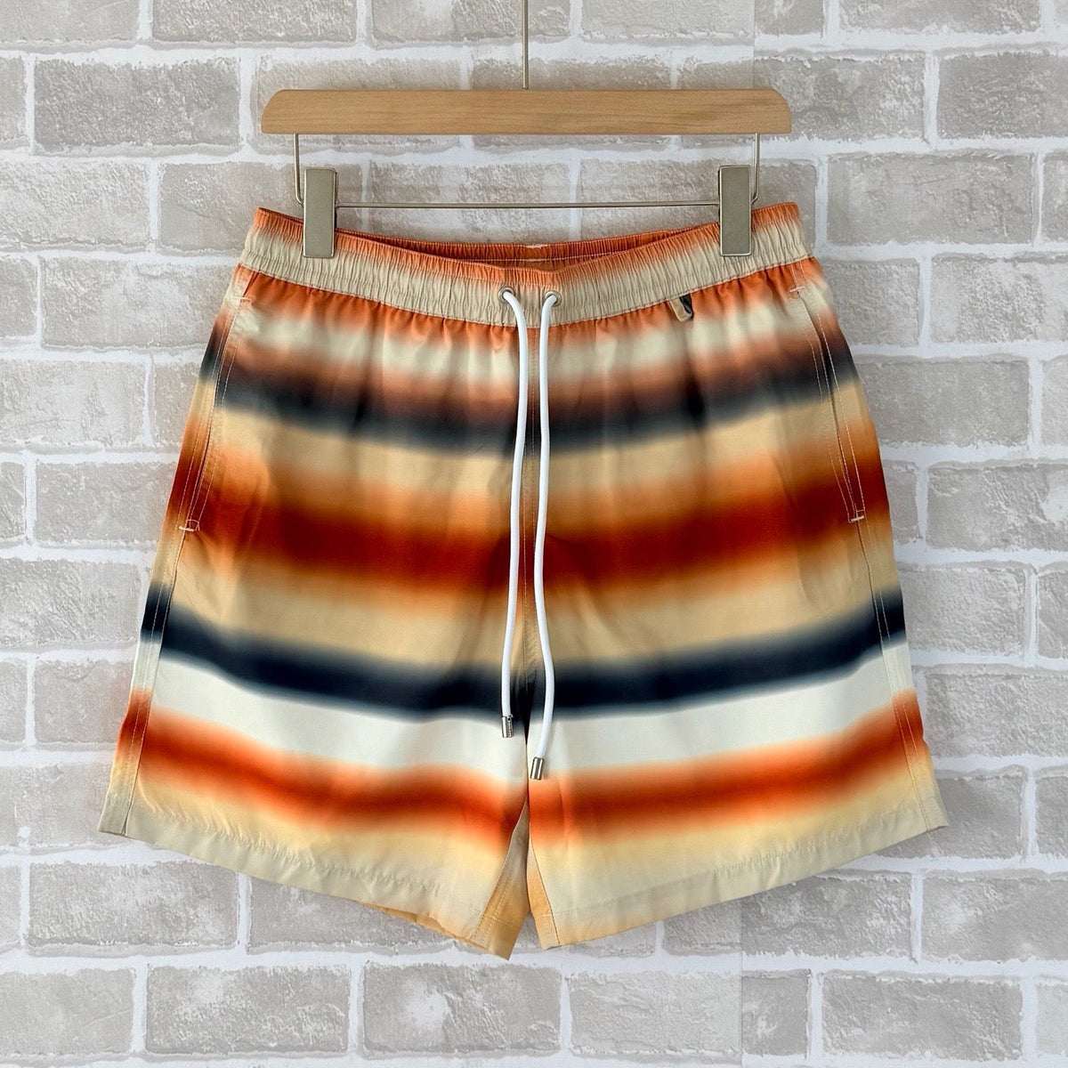 Orange Cotton Gradient Stripe Drawstring - Men's