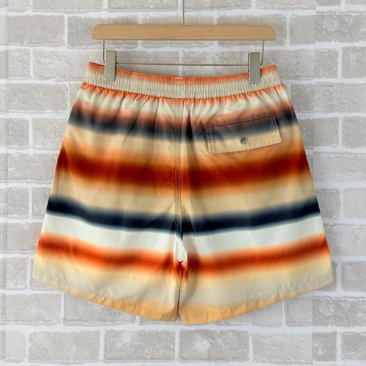 Orange Cotton Gradient Stripe Drawstring - Men's