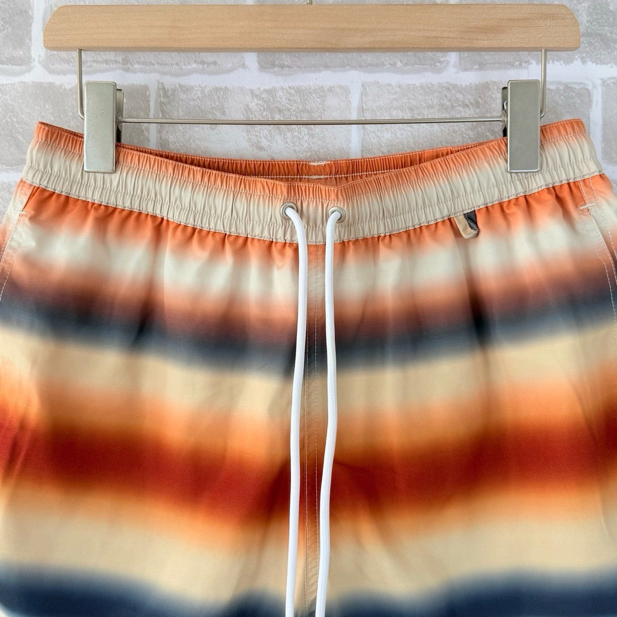 Orange Cotton Gradient Stripe Drawstring - Men's