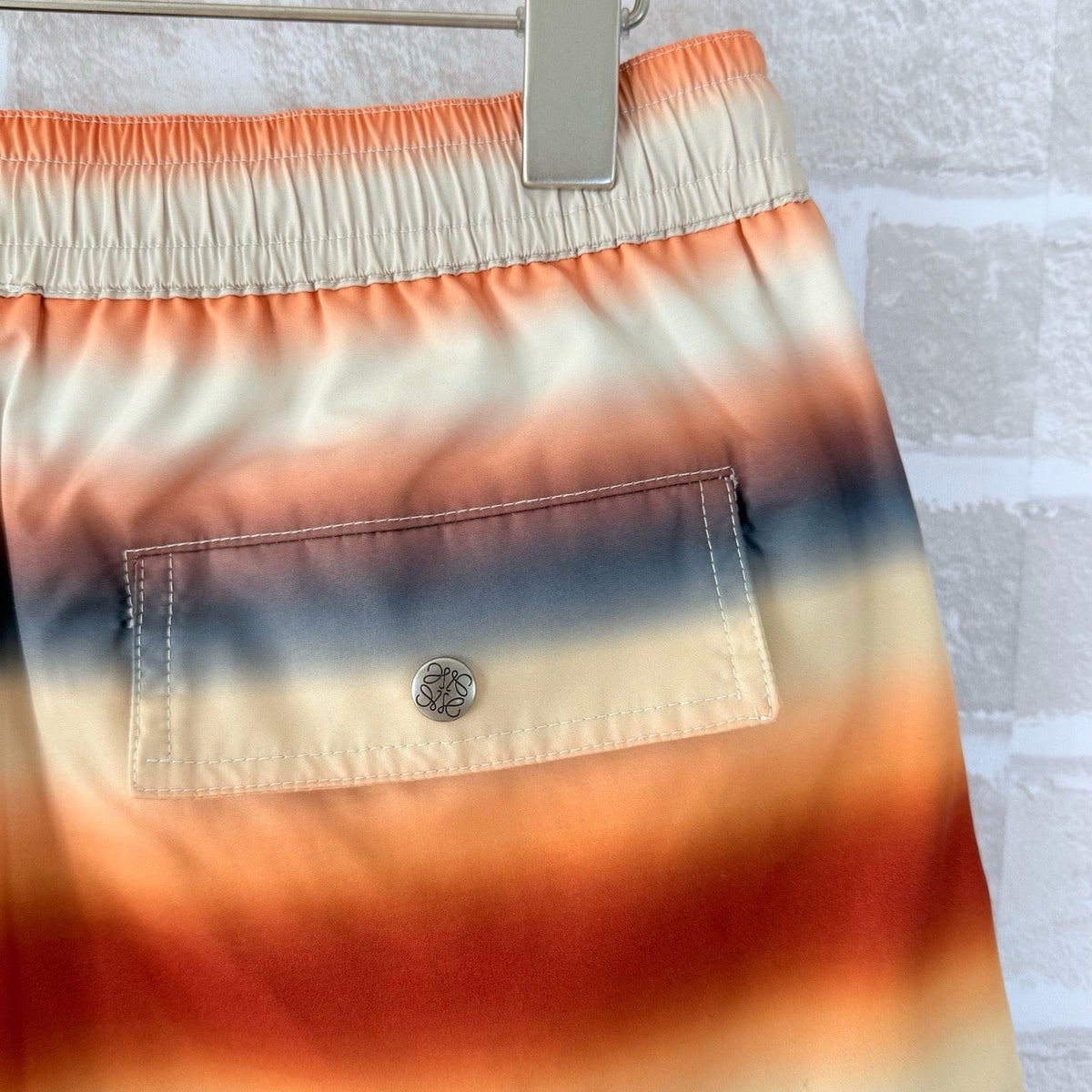 Orange Cotton Gradient Stripe Drawstring - Men's