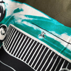 Green Nylon Car Print Swim - Men's