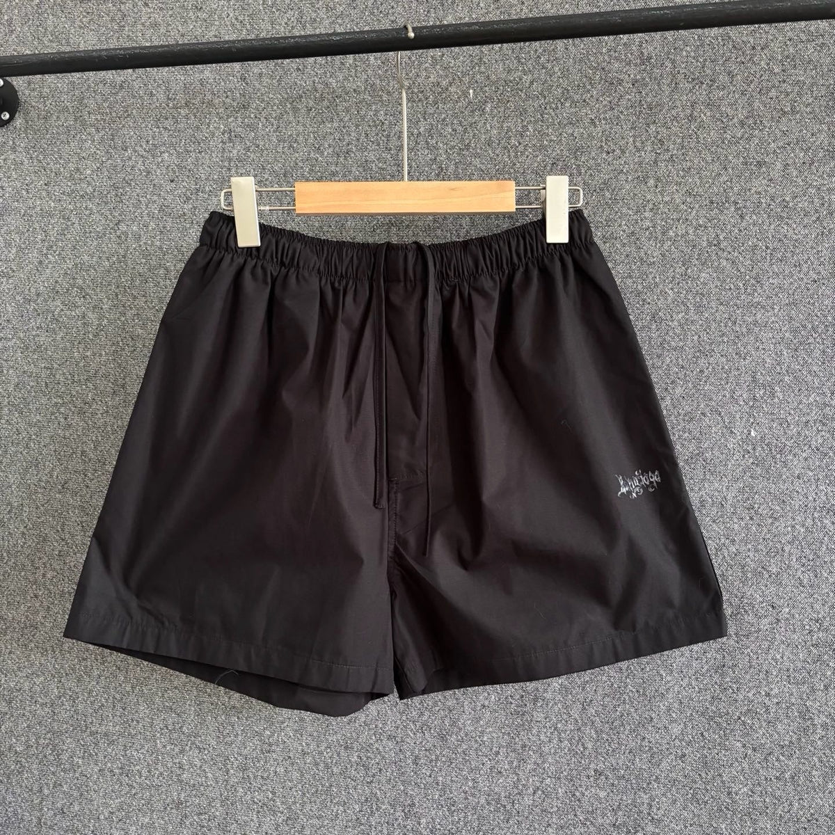 Black Nylon Plain Drawstring - Men's