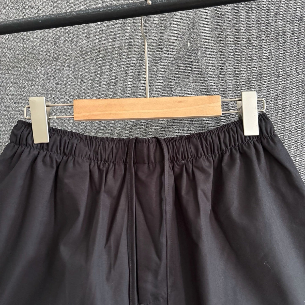 Black Nylon Plain Drawstring - Men's