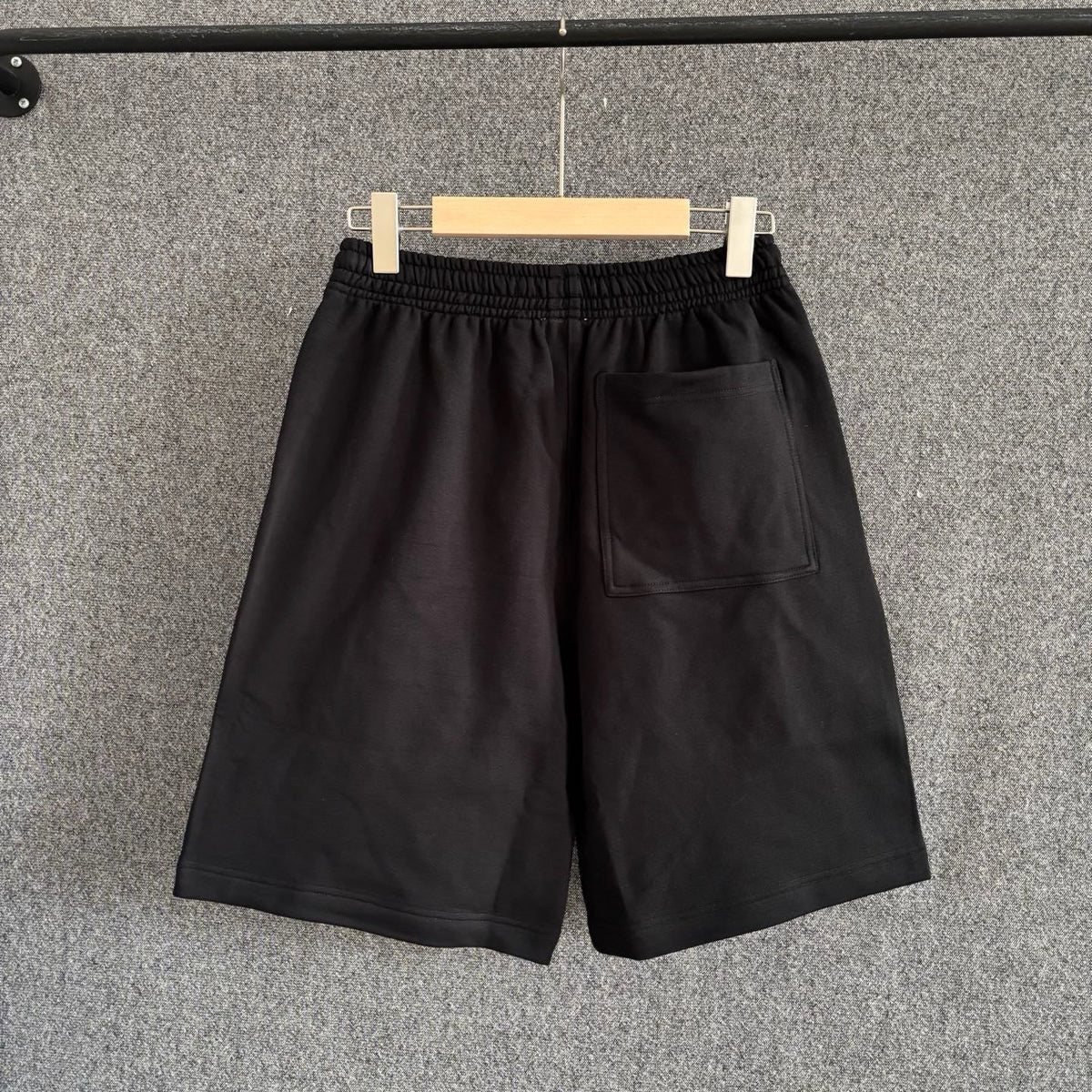 Black Cotton Embroidered Drawstring - Men's