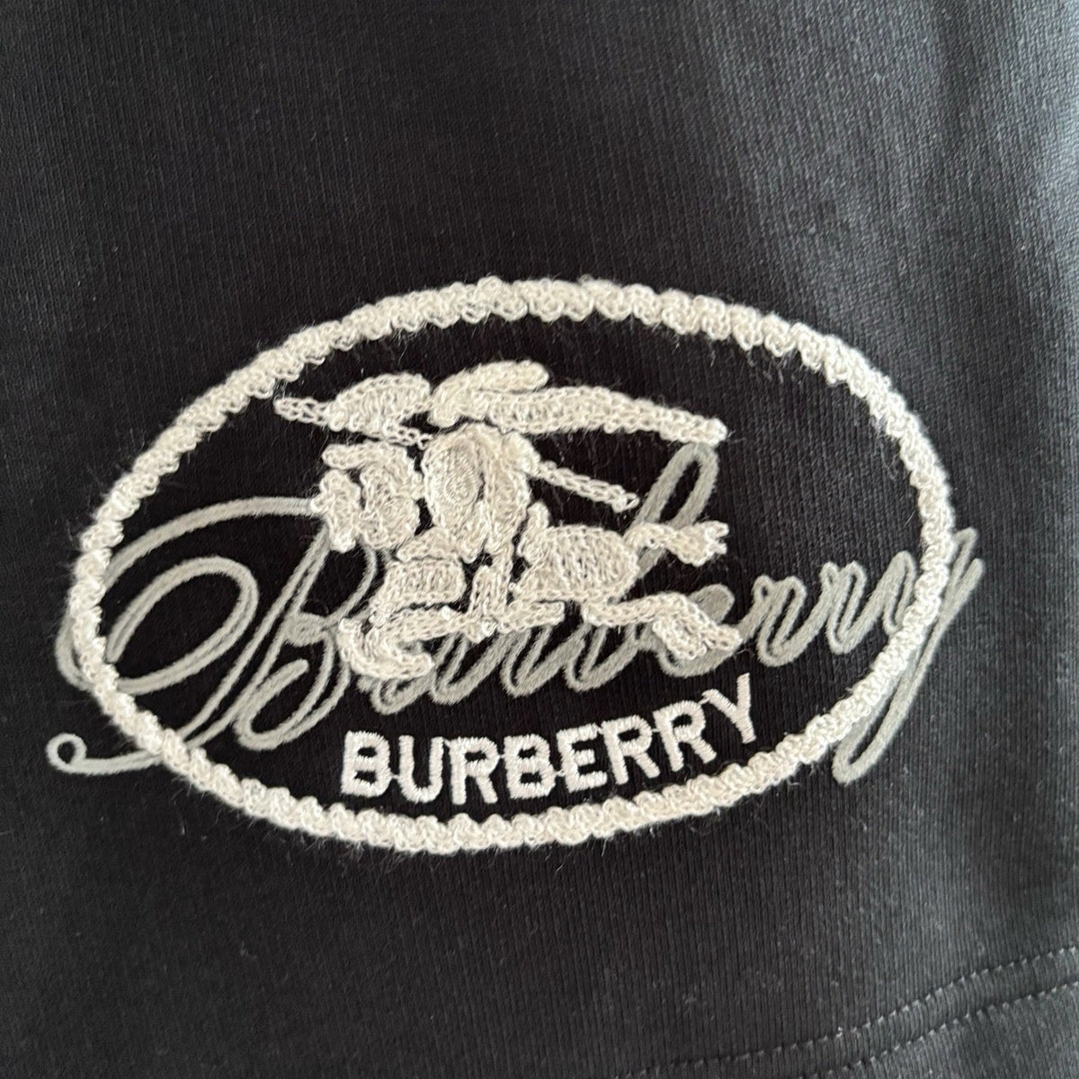 Black Cotton Embroidered Drawstring - Men's