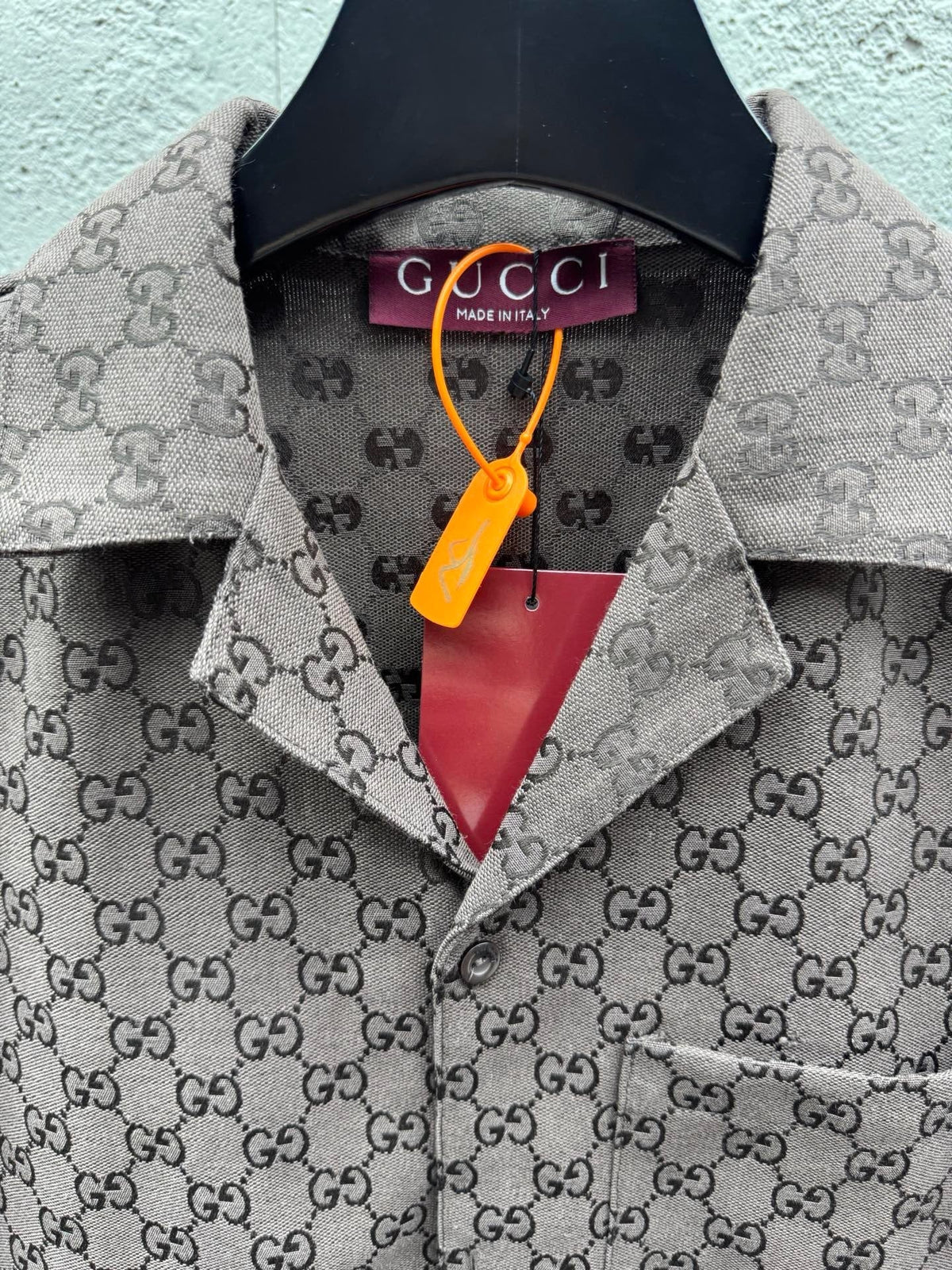 Brown Silk Monogram Short-Sleeve - Men's