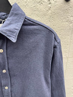 Navy Cotton Twin Pocket Long-Sleeve - Men's