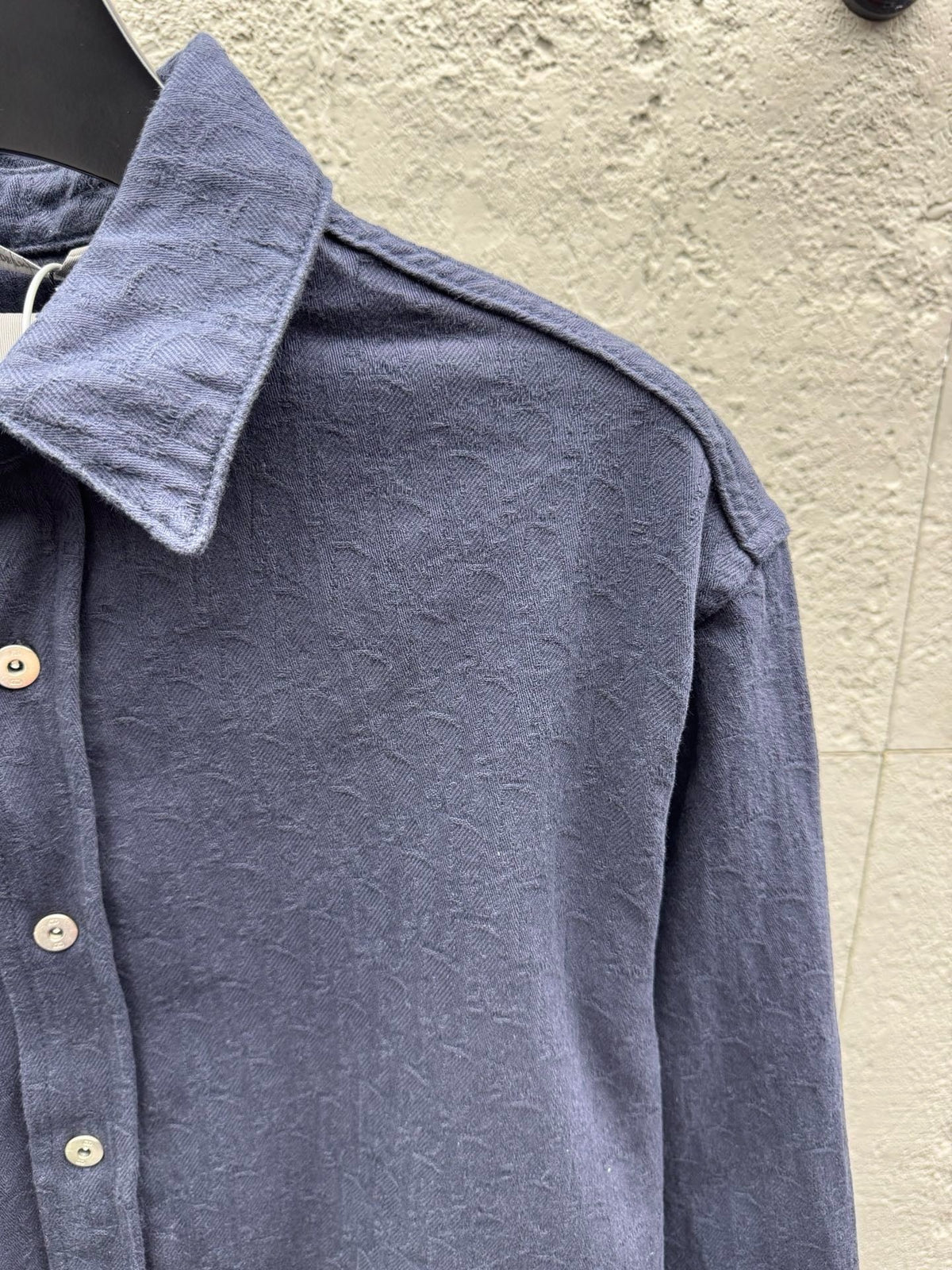 Navy Cotton Twin Pocket Long-Sleeve - Men's