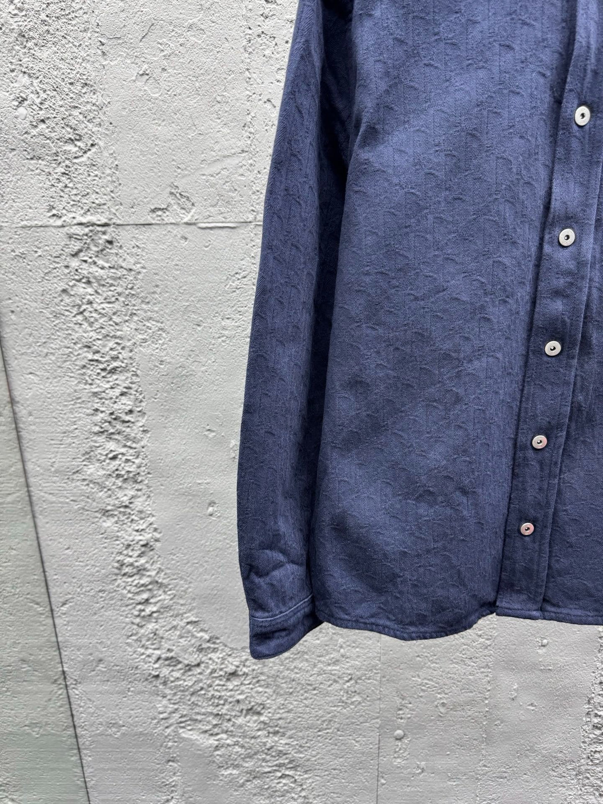 Navy Cotton Twin Pocket Long-Sleeve - Men's