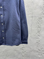 Navy Cotton Twin Pocket Long-Sleeve - Men's