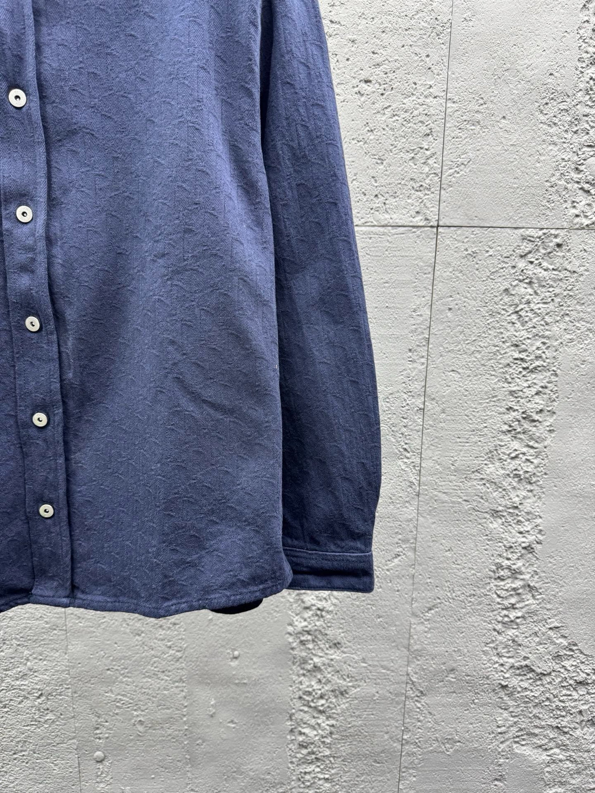 Navy Cotton Twin Pocket Long-Sleeve - Men's