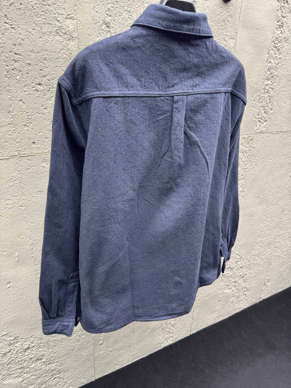 Navy Cotton Twin Pocket Long-Sleeve - Men's