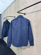 Blue Cotton Pocket Long-Sleeve - Men's