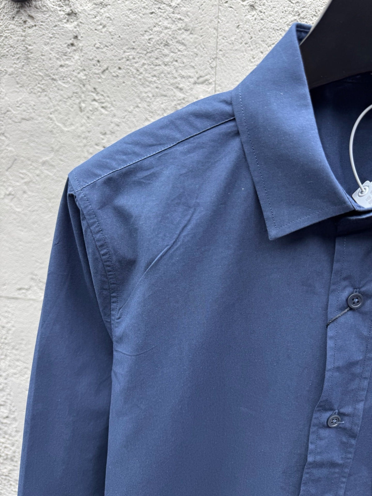 Blue Cotton Pocket Long-Sleeve - Men's