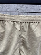 Cream Cotton Embroidered Drawstring - Men's