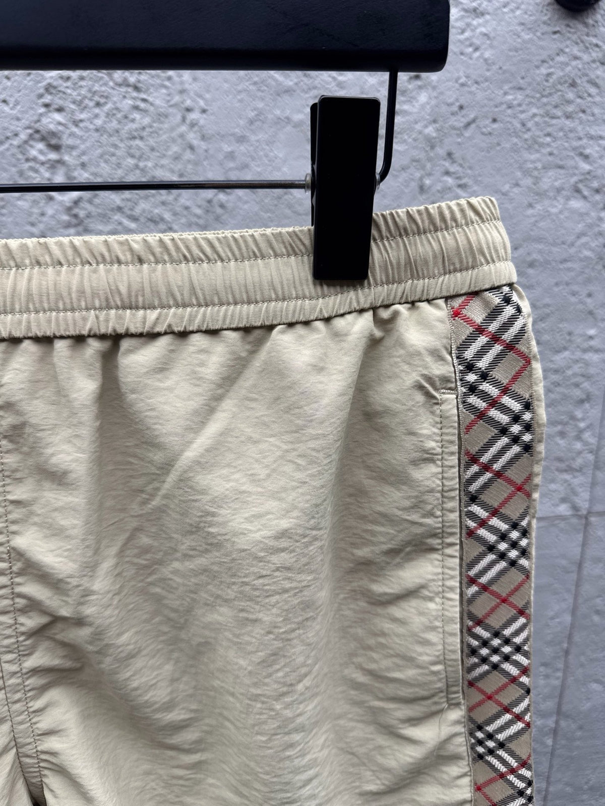 Cream Cotton Embroidered Drawstring - Men's