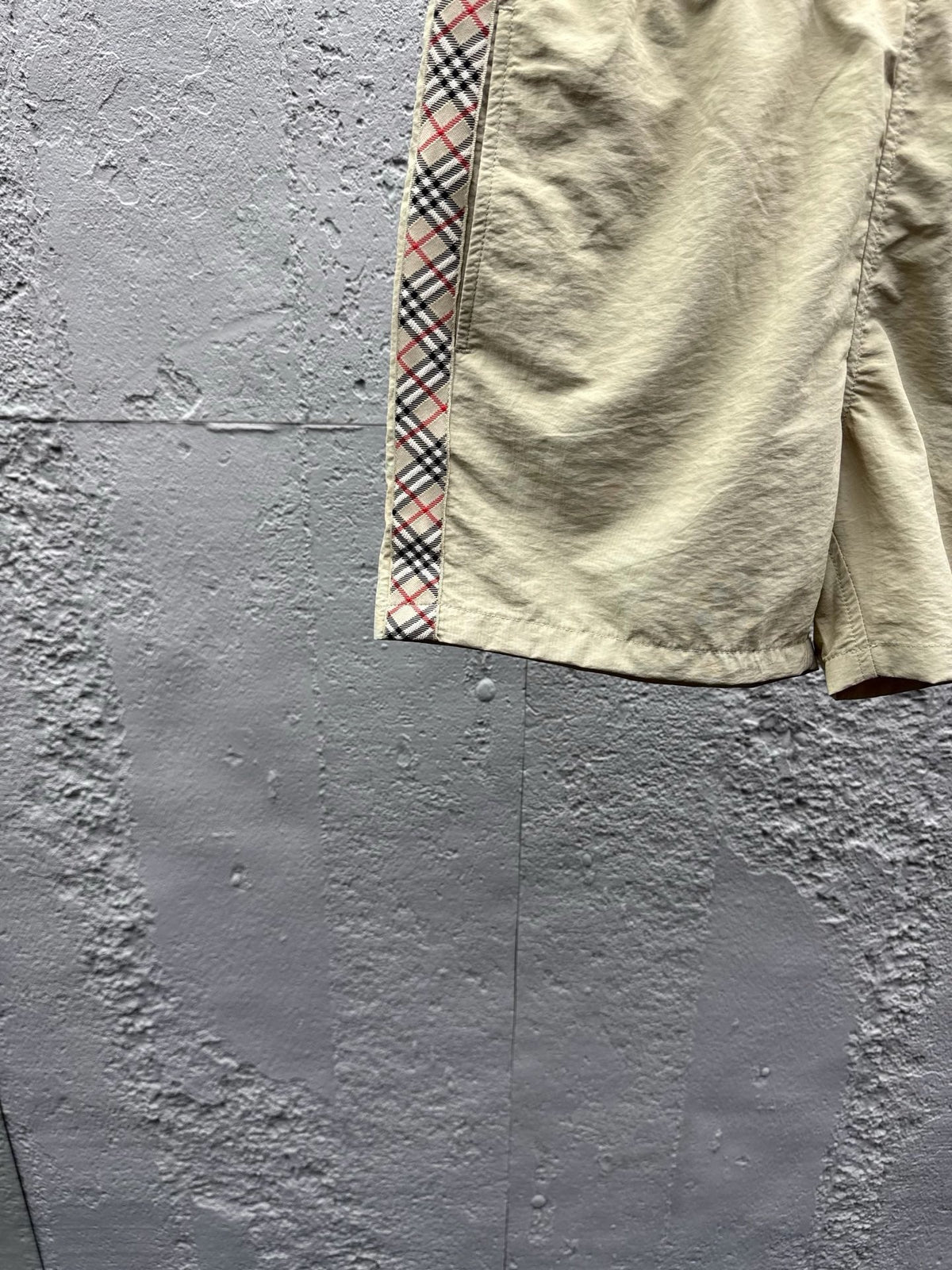 Cream Cotton Embroidered Drawstring - Men's