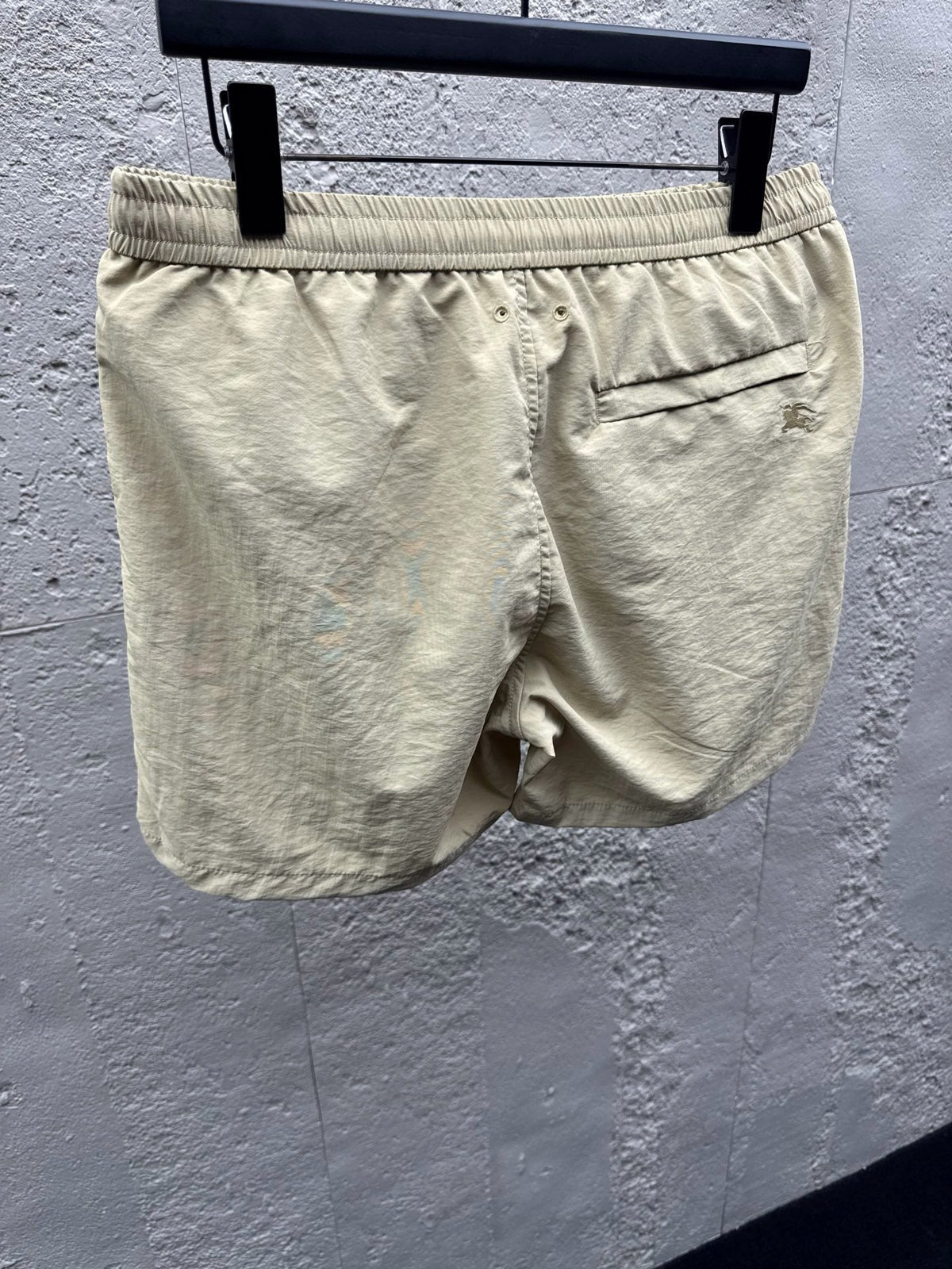 Cream Cotton Embroidered Drawstring - Men's