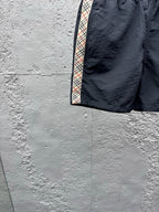 Cream Cotton Embroidered Drawstring - Men's