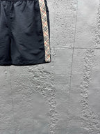 Cream Cotton Embroidered Drawstring - Men's