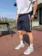Cream Cotton Embroidered Drawstring - Men's